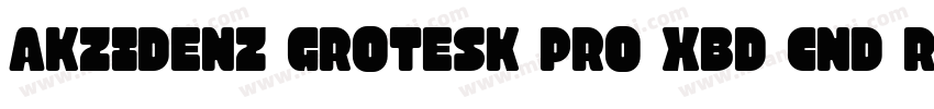 Akzidenz Grotesk Pro XBd Cnd Regul字体转换